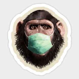 monkey in mask Sticker